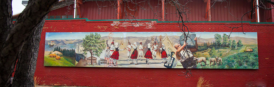 Boise Basque Block mural. Boise has one of the largest Basque communities outside of Spain - almost 15,000 residents!