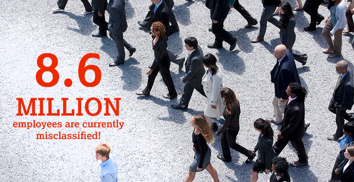 8.6 million employees are currently misclassified. What is the difference between exempt and non-exempt employees? Are your workers misclassified?