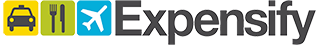 Expensify logo. Expensify integrates with TSheets to make expense tracking and time tracking simple.