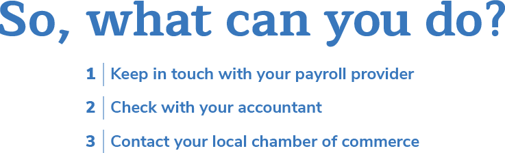 Keep in touch with your payroll provider and accountant, and contact your local chamber of commerce. So what can you do to keep track of minimum wage requirements?