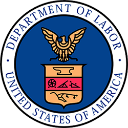 United States of America Department of Labor Seal. U.S. D.O.L. Fair Labor Standards Act.