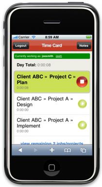 Time Cards for Smartphones Update time cards right from your phone